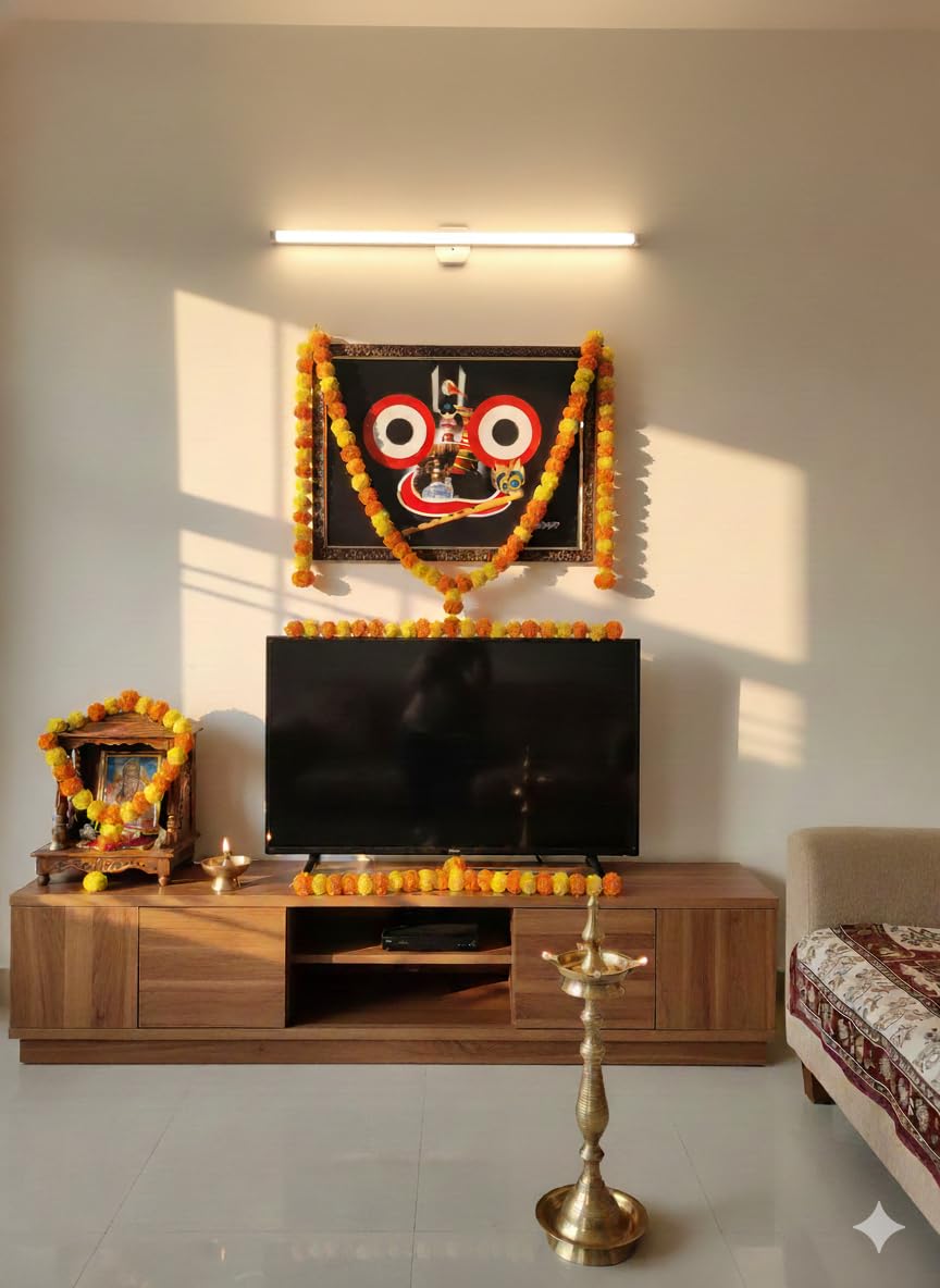 Jagannath Ji 5D Layer MDF Photo Frame | Premium Temple Wall Decor | Puri Dham Style Spiritual Artwork | 43×33 cm
