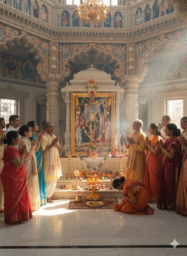 PanchTattva Golden Wooden Photo Frame | Lord Chaitanya Mahaprabhu & Associates | Wall & Table Decor | Made in India | Size 20 x 15 cm Brand: Generic