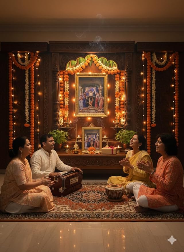 PanchTattva Golden Wooden Photo Frame | Lord Chaitanya Mahaprabhu & Associates | Wall & Table Decor | Made in India | Size 20 x 15 cm Brand: Generic