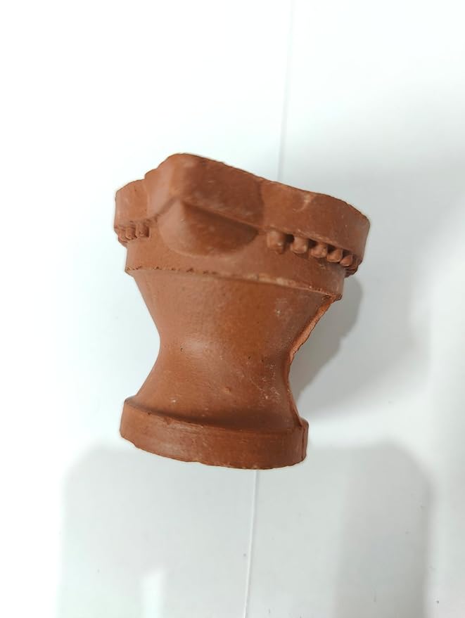 Desi Mitti Stand Diya (Set of 6) with Free Cotton Wicks | Handmade Clay Oil Lamp for Puja & Diwali | Made in India 🇮🇳 | Height 4 cm, Upper 5.5×5 cm